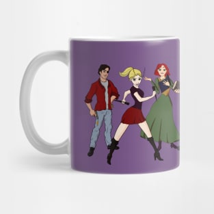 Cartoony Buffy and the gang Mug